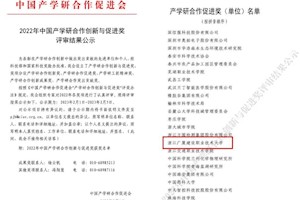 喜报!我校荣获中国产学研合作促进奖